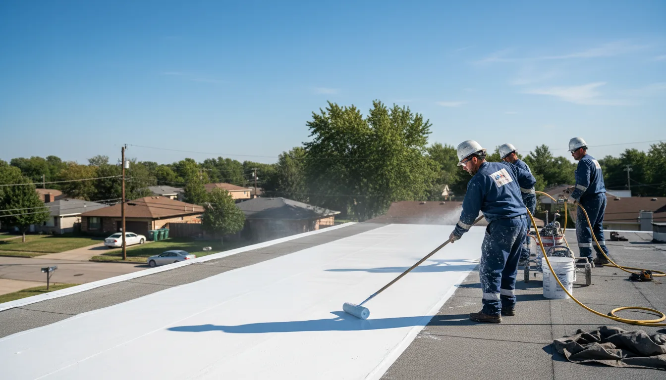 Commercial roof coating in Shelby, MS near me